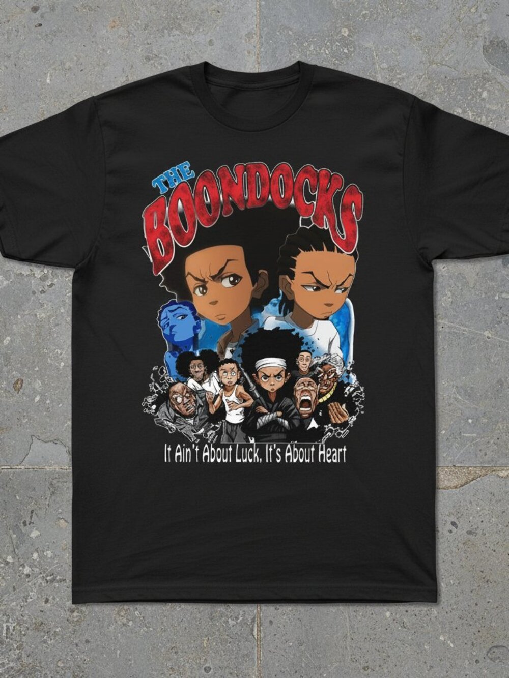 The Boondocks Graphic T-Shirt – Anime Cartoon Streetwear Tee – Hip Hop Culture